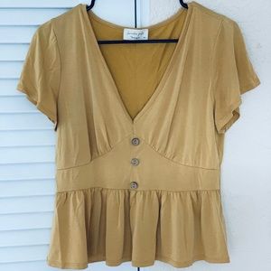 Lavender Field Pale Yellow Blouse